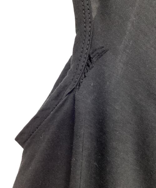 JUNYA WATANABE COMME des GARCONS（(ジュンヤワタナベ コムデギャルソン）JUNYA WATANABE COMME des GARCONS ((ジュンヤワタナベ コムデギャルソン) ドレープアシンメトリーノースリーブカットソー ブラック サイズ:Sの古着・服飾アイテム