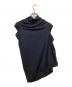 JUNYA WATANABE COMME des GARCONS ((ジュンヤワタナベ コムデギャルソン) ドレープアシンメトリーノースリーブカットソー ブラック サイズ:S：6000円