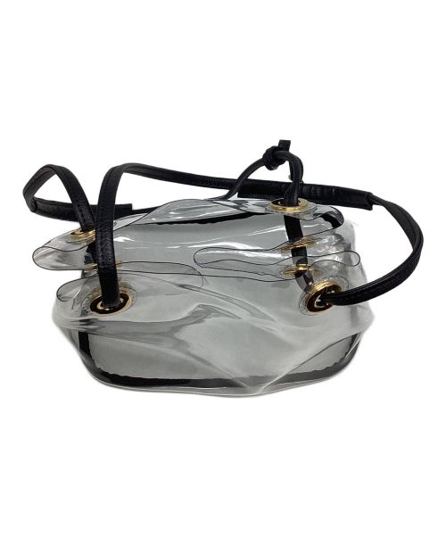 BLUE LABEL CRESTBRIDGE（ブルーレーベルクレストブリッジ）BLUE LABEL CRESTBRIDGE (ブルーレーベルクレストブリッジ) ビニール巾着型バッグ ブラックの古着・服飾アイテム