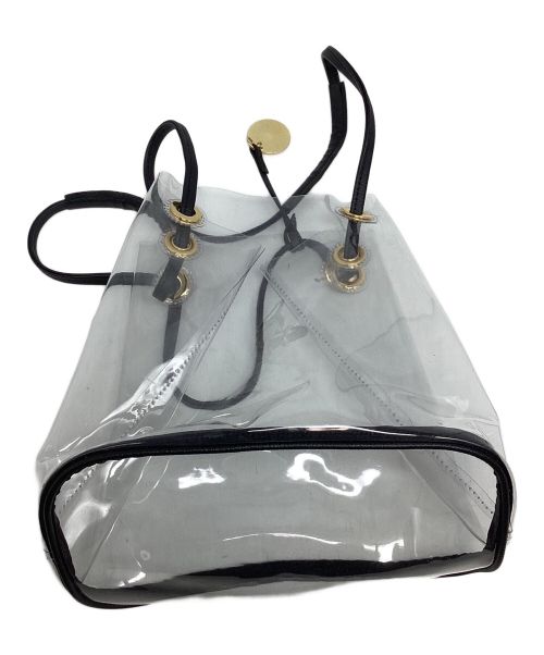 BLUE LABEL CRESTBRIDGE（ブルーレーベルクレストブリッジ）BLUE LABEL CRESTBRIDGE (ブルーレーベルクレストブリッジ) ビニール巾着型バッグ ブラックの古着・服飾アイテム