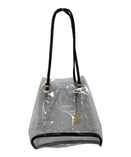 BLUE LABEL CRESTBRIDGE（ブルーレーベルクレストブリッジ）BLUE LABEL CRESTBRIDGE (ブルーレーベルクレストブリッジ) ビニール巾着型バッグ ブラックの古着・服飾アイテム