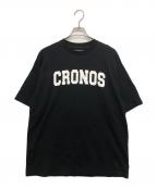 CRONOSクロノス）の古着「FRONT LOGO OVERSIZE T-SHIRT」｜ブラック