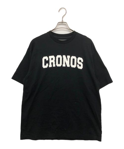 CRONOS（クロノス）CRONOS (クロノス) FRONT LOGO OVERSIZE T-SHIRT ブラック サイズ:Mの古着・服飾アイテム
