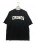 CRONOS（クロノス）の古着「FRONT LOGO OVERSIZE T-SHIRT」｜ブラック