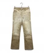 ROBERTO CAVALLIロベルトカヴァリ）の古着「スネーク柄パンツ」｜ベージュ