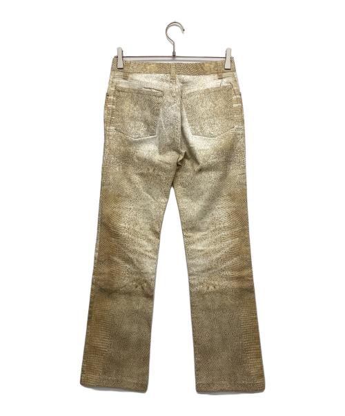 ROBERTO CAVALLI（ロベルトカヴァリ）ROBERTO CAVALLI (ロベルトカヴァリ) スネーク柄パンツ ベージュ サイズ:Sの古着・服飾アイテム