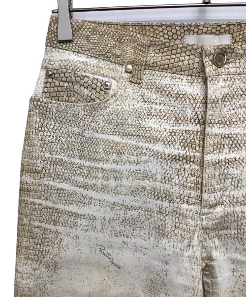 ROBERTO CAVALLI（ロベルトカヴァリ）ROBERTO CAVALLI (ロベルトカヴァリ) スネーク柄パンツ ベージュ サイズ:Sの古着・服飾アイテム