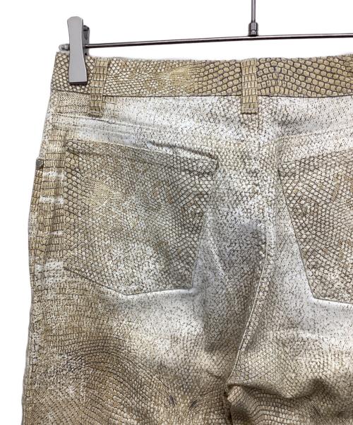 ROBERTO CAVALLI（ロベルトカヴァリ）ROBERTO CAVALLI (ロベルトカヴァリ) スネーク柄パンツ ベージュ サイズ:Sの古着・服飾アイテム