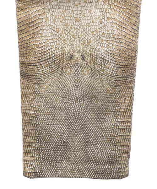 ROBERTO CAVALLI（ロベルトカヴァリ）ROBERTO CAVALLI (ロベルトカヴァリ) スネーク柄パンツ ベージュ サイズ:Sの古着・服飾アイテム