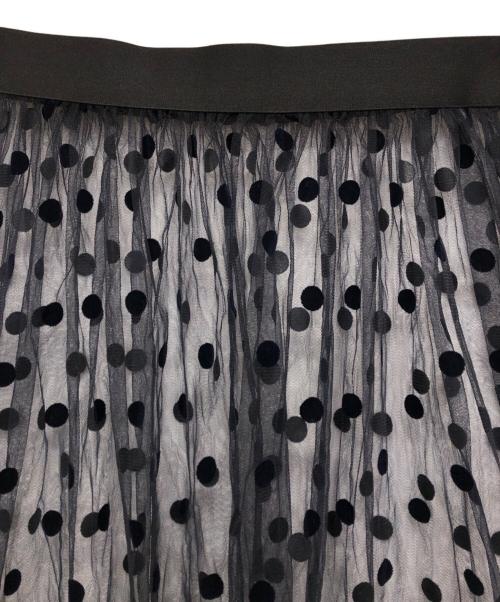 MUVEIL（ミュベール）MUVEIL (ミュベール) ドットチュールスカート ブラック サイズ:38の古着・服飾アイテム