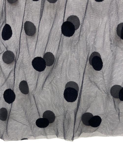 MUVEIL（ミュベール）MUVEIL (ミュベール) ドットチュールスカート ブラック サイズ:38の古着・服飾アイテム