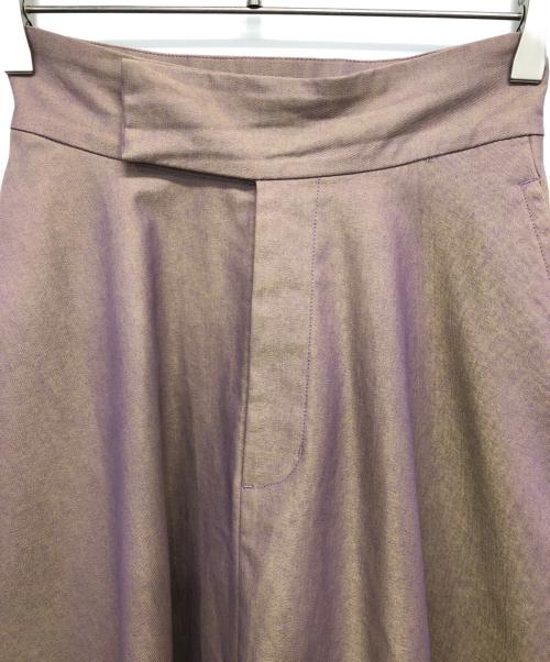 CLANE（クラネ）CLANE (クラネ) CHAMBRAY CIRCULAR SKIRT パープルの古着・服飾アイテム