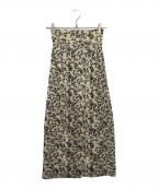 CLANEクラネ）の古着「FLORET EMBROIDERY SKIRT」｜ベージュ