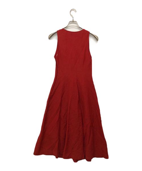 MaxMara（マックスマーラ）MaxMara (マックスマーラ) リネン昆ノースリーブワンピース レッド サイズ:40の古着・服飾アイテム