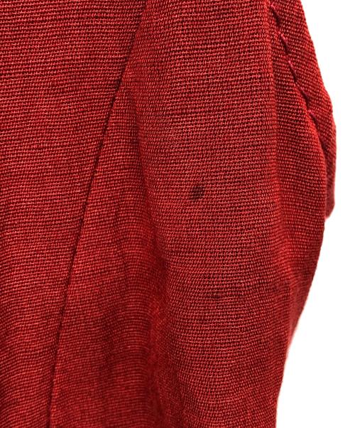 MaxMara（マックスマーラ）MaxMara (マックスマーラ) リネン昆ノースリーブワンピース レッド サイズ:40の古着・服飾アイテム