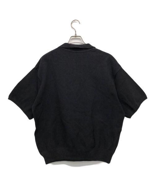 crepuscule（クレプスキュール）crepuscule (クレプスキュール) Light Moss Stitch Polo ブラック サイズ:1の古着・服飾アイテム