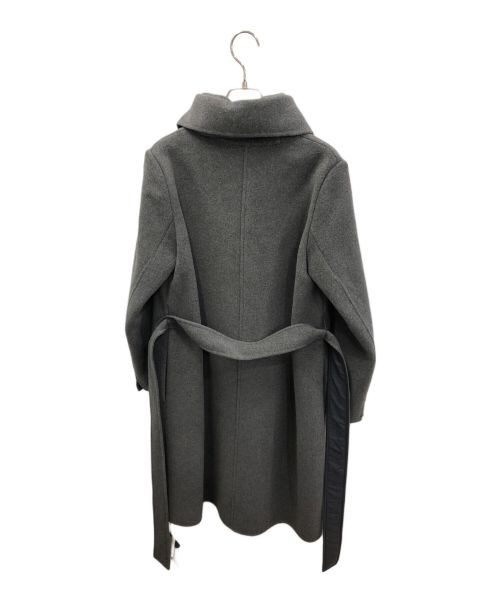 HIROKO BIS（ヒロコビス）HIROKO BIS (ヒロコビス) ボリュームネックリバーコート グレー サイズ:9 未使用品の古着・服飾アイテム