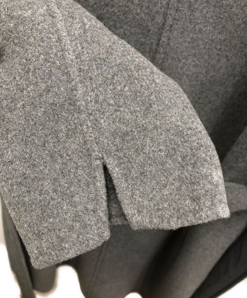 HIROKO BIS（ヒロコビス）HIROKO BIS (ヒロコビス) ボリュームネックリバーコート グレー サイズ:9 未使用品の古着・服飾アイテム