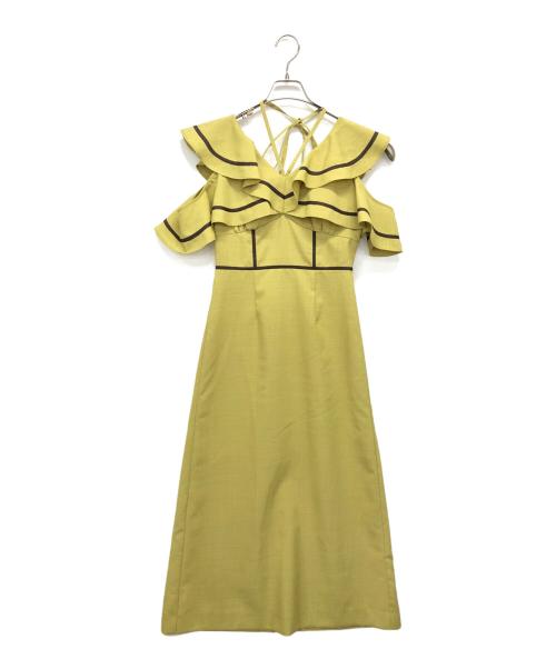 Lily Brown（リリーブラウン）Lily Brown (リリーブラウン) 配色フリルワンピース グリーン サイズ:1の古着・服飾アイテム