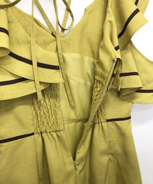 Lily Brown（リリーブラウン）Lily Brown (リリーブラウン) 配色フリルワンピース グリーン サイズ:1の古着・服飾アイテム