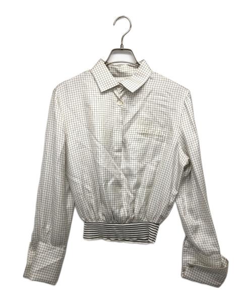 ARMANI COLLEZIONI（アルマーニ コレツィオーニ）ARMANI COLLEZIONI (アルマーニ コレツィオーニ) プルオーバーシャツ ホワイト サイズ:44の古着・服飾アイテム