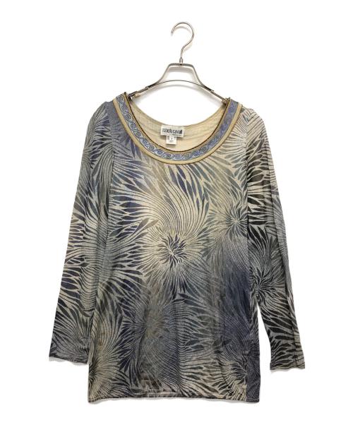 ROBERTO CAVALLI（ロベルトカヴァリ）ROBERTO CAVALLI (ロベルトカヴァリ) 総柄カットソー ネイビー サイズ:Sの古着・服飾アイテム