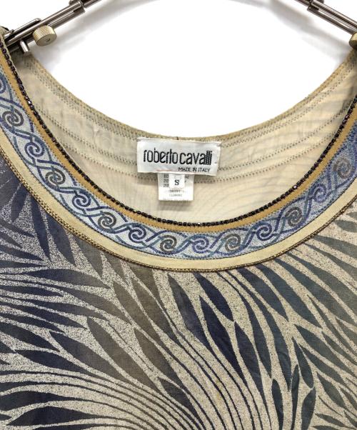 ROBERTO CAVALLI（ロベルトカヴァリ）ROBERTO CAVALLI (ロベルトカヴァリ) 総柄カットソー ネイビー サイズ:Sの古着・服飾アイテム