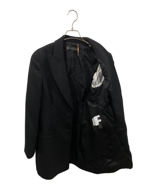 VERSACE（ヴェルサーチェ）VERSACE (ヴェルサーチェ) メデューサ金釦チェスターコート ブラック サイズ:42の古着・服飾アイテム