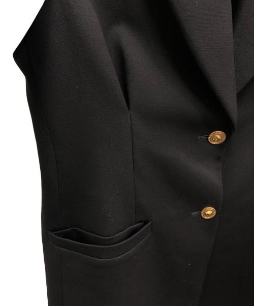 VERSACE（ヴェルサーチェ）VERSACE (ヴェルサーチェ) メデューサ金釦チェスターコート ブラック サイズ:42の古着・服飾アイテム