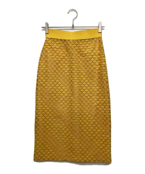 adidas（アディダス）adidas (アディダス) GUCCI (グッチ) GGチュールスカート イエロー サイズ:XSの古着・服飾アイテム