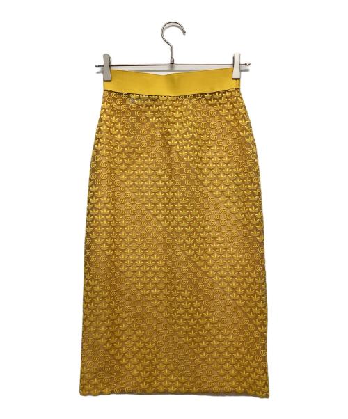 adidas（アディダス）adidas (アディダス) GUCCI (グッチ) GGチュールスカート イエロー サイズ:XSの古着・服飾アイテム