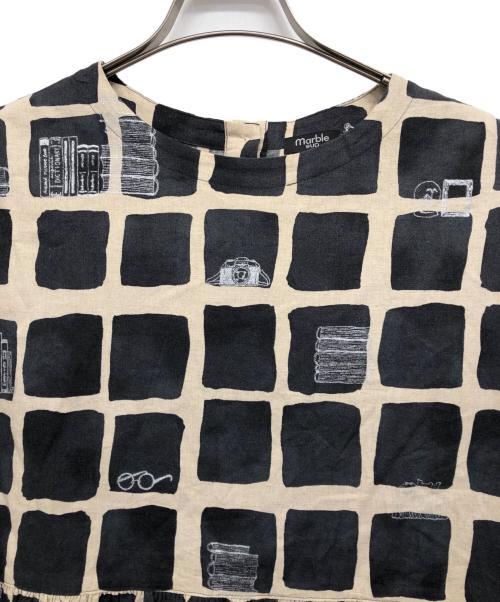 Marble SUD（マーブルシュッド）Marble SUD (マーブルシュッド) 総柄ブラウスワンピース ベージュ サイズ:記載なしの古着・服飾アイテム