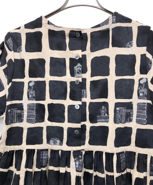 Marble SUD（マーブルシュッド）Marble SUD (マーブルシュッド) 総柄ブラウスワンピース ベージュ サイズ:記載なしの古着・服飾アイテム