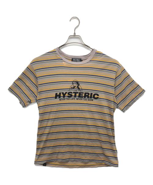 Hysteric Glamour（ヒステリックグラマー）Hysteric Glamour (ヒステリックグラマー) NEVER TOO LATE Tシャツ イエロー サイズ:Sの古着・服飾アイテム