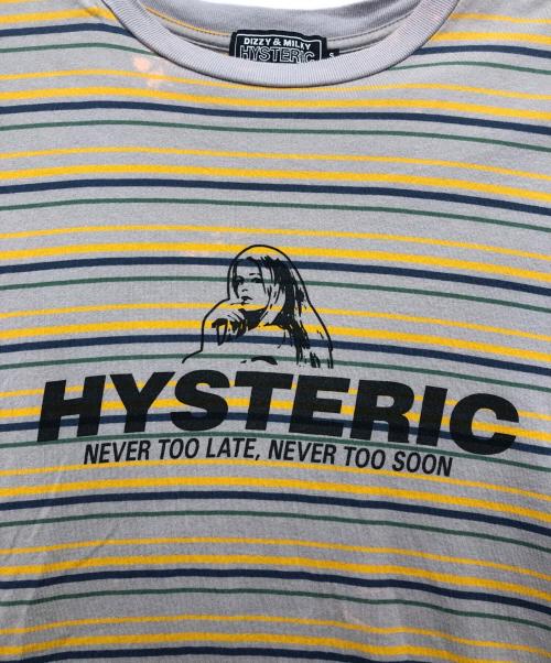 Hysteric Glamour（ヒステリックグラマー）Hysteric Glamour (ヒステリックグラマー) NEVER TOO LATE Tシャツ イエロー サイズ:Sの古着・服飾アイテム