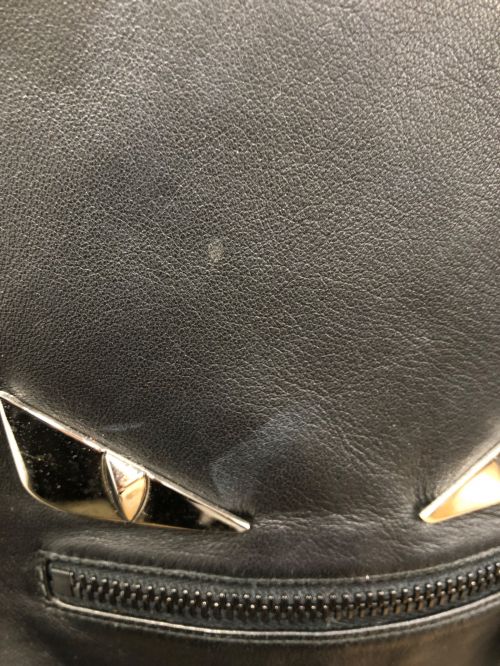 FENDI（フェンディ）FENDI (フェンディ) モンスターデザインシングルライダースジャケット ブラック サイズ:44の古着・服飾アイテム