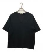 CELINEセリーヌ）の古着「半袖ニットブラウス」｜ネイビー