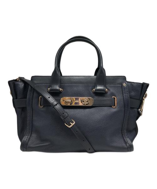 COACH（コーチ）COACH (コーチ) スワッガーキャリーオール ネイビーの古着・服飾アイテム