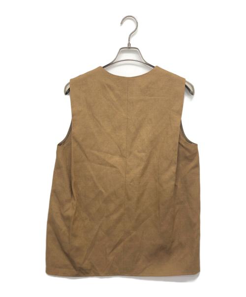 LOUNIE（ルーニー）LOUNIE (ルーニー) Vネックブラウス ブラウン サイズ:38の古着・服飾アイテム