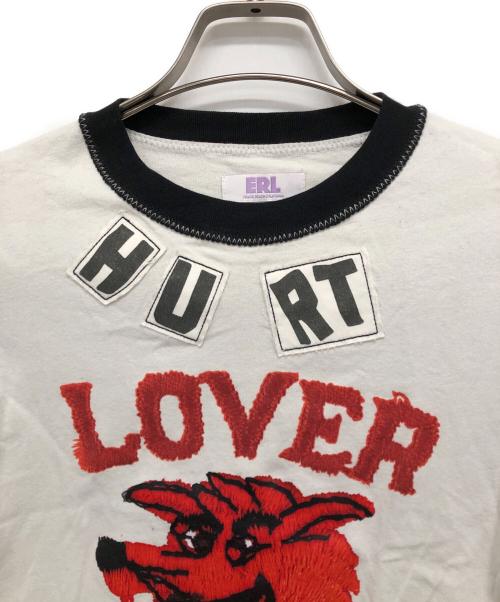 ERL（イーアールエル）ERL (イーアールエル) Hurt lover t-shirt ホワイト サイズ:8Aの古着・服飾アイテム