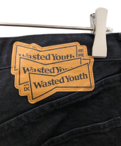 WASTED YOUTH（ウェイステッドユース）WASTED YOUTH (ウエステッド ユース) デニムパンツ ブラック サイズ:XLの古着・服飾アイテム