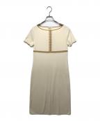 La Mode BALENCIAGAラモード バレンシアガ）の古着「半袖ニットワンピース」｜ベージュ