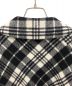 中古・古着 COMME des GARCONS COMME des GARCONS (コムデギャルソン コムデギャルソン) 丸襟チェック柄コート ブラック×ホワイト サイズ:S：28000円