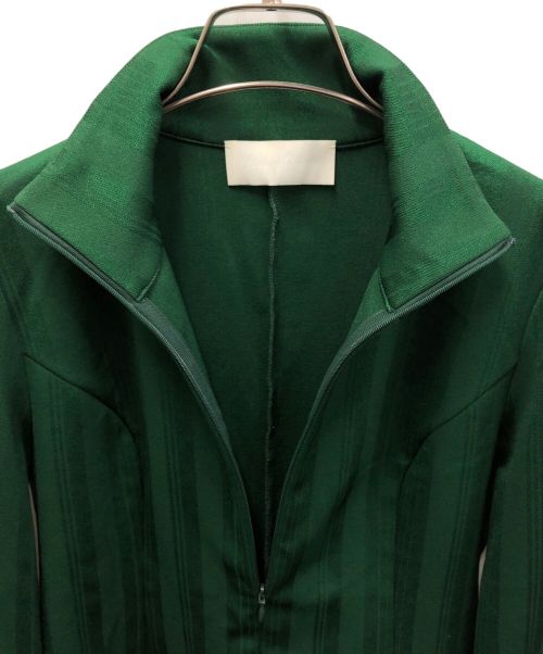 Mame Kurogouchi（マメクロゴウチ）Mame Kurogouchi (マメクロゴウチ) Double-Layer Stripe Jersey Pullover グリーン サイズ:Mの古着・服飾アイテム