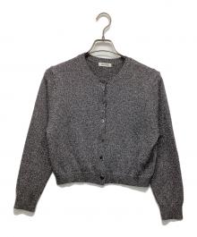 NOLLEY'S（ノーリーズ）の古着「ブリリーノラメクルーネックカーディガン」｜グレー