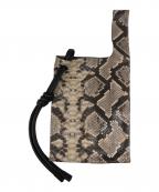 ORSETTOオルセット）の古着「パイソン柄ハンドバッグ」｜ベージュ