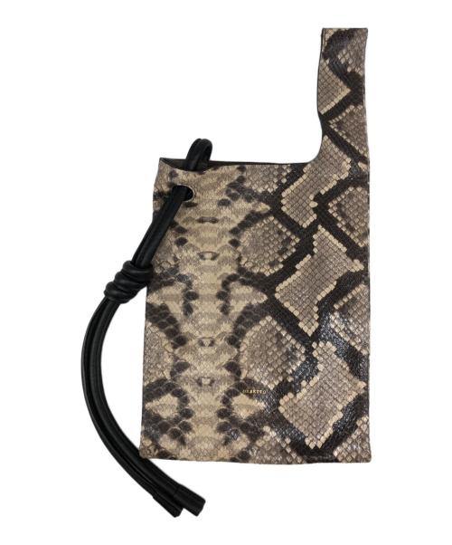 ORSETTO（オルセット）ORSETTO (オルセット) パイソン柄ハンドバッグ ベージュの古着・服飾アイテム