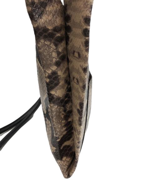 ORSETTO（オルセット）ORSETTO (オルセット) パイソン柄ハンドバッグ ベージュの古着・服飾アイテム