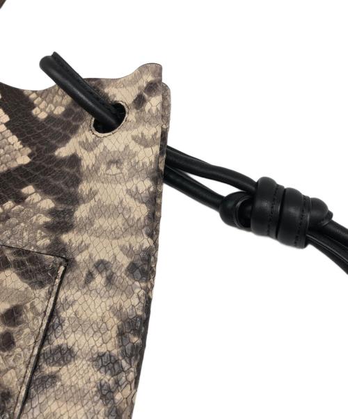 ORSETTO（オルセット）ORSETTO (オルセット) パイソン柄ハンドバッグ ベージュの古着・服飾アイテム