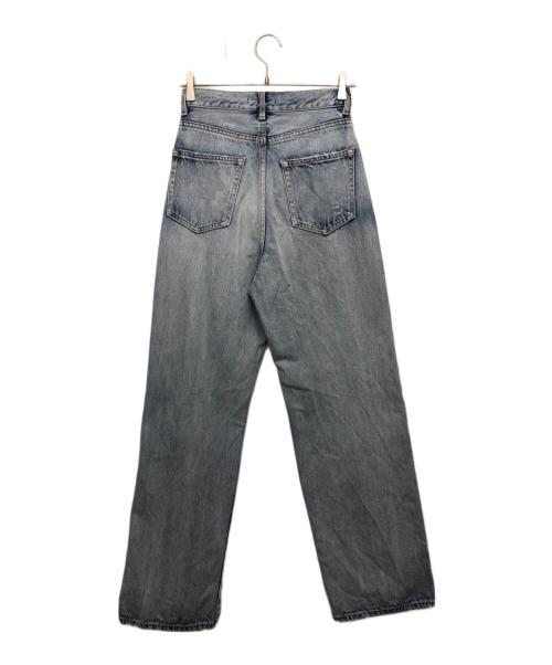 moussy（マウジー）moussy (マウジー) HW CRASH LOOSE STRAIGHT インディゴ サイズ:25の古着・服飾アイテム